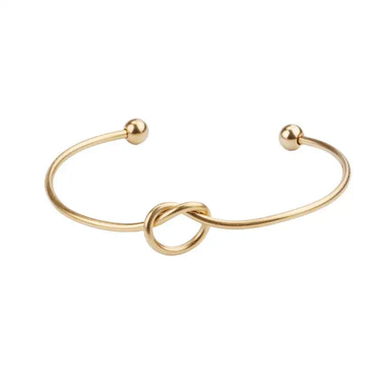 Titanium Steel Minimalist Love Knot Bracelet / 25303074
