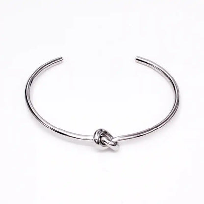 Titanium Steel Minimalist Love Knot Bracelet / 25303073