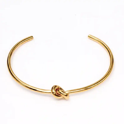 Titanium Steel Minimalist Love Knot Bracelet / 25303073