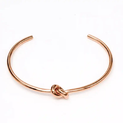 Titanium Steel Minimalist Love Knot Bracelet / 25303073