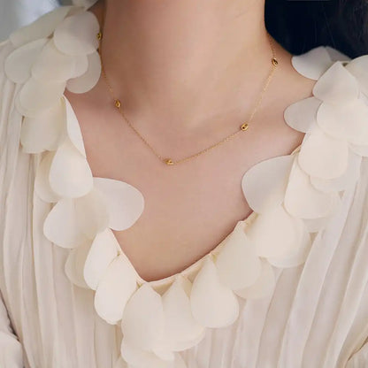 Titanium steel Minimalist pig-nose collarbone chain necklace / 25004003
