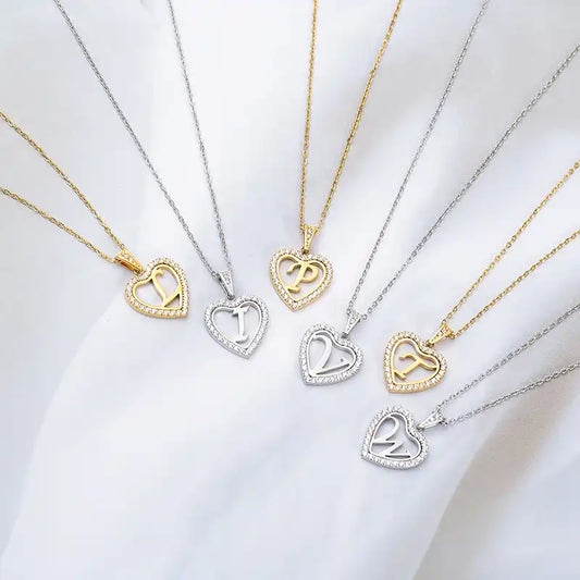 Titanium steel love letter pendant necklace / 25004013