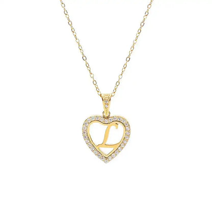 Titanium steel love letter pendant necklace / 25004013