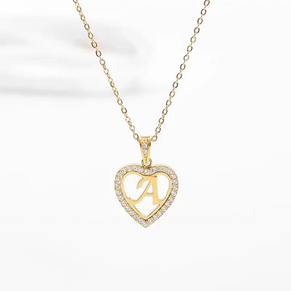 Titanium steel love letter pendant necklace / 25004013