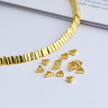 Gold Filled, Triangle, Sterling Silver Beads ( pk of 10 )