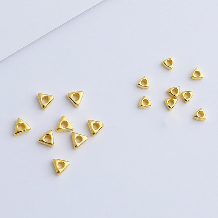 Gold Filled, Triangle, Sterling Silver Beads ( pk of 10 )