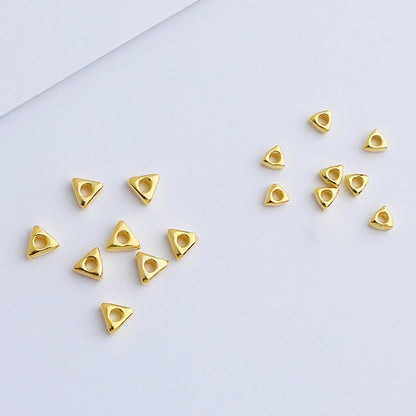 Gold Filled, Triangle, Sterling Silver Beads ( pk of 10 )