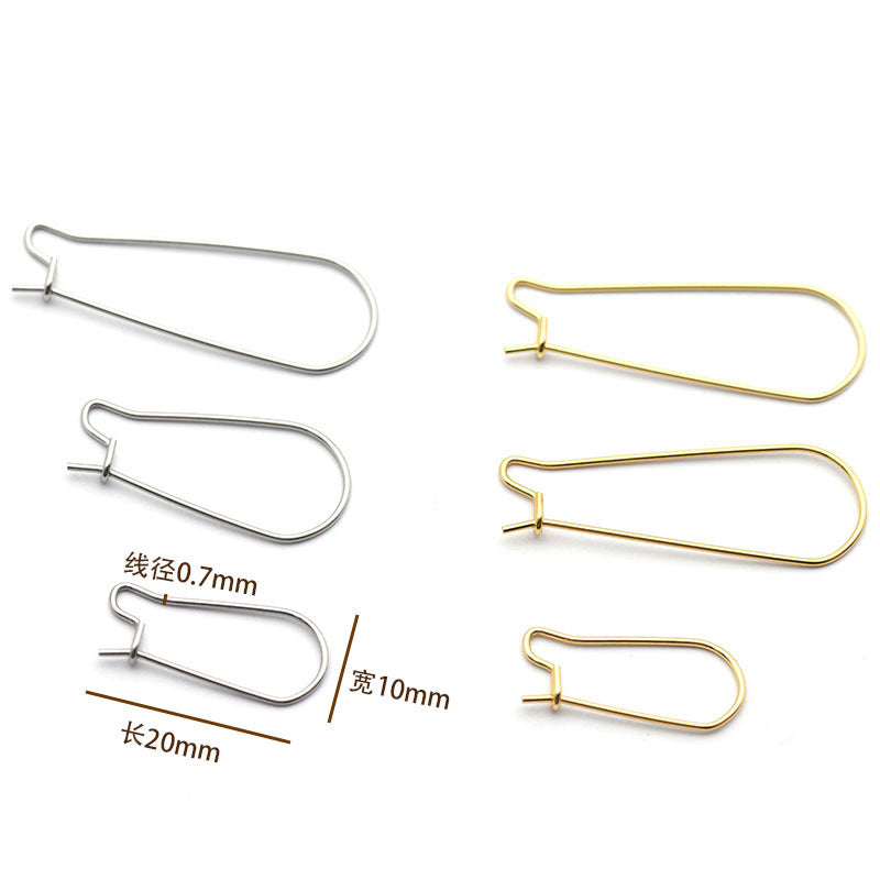 Various Size Stainless Steel Earring Hook Clasps (pack of 200)