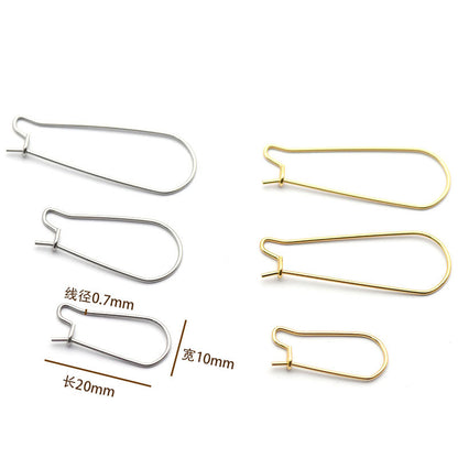 Various Size Stainless Steel Earring Hook Clasps (pack of 200)