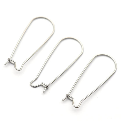 Various Size Stainless Steel Earring Hook Clasps (pack of 200)