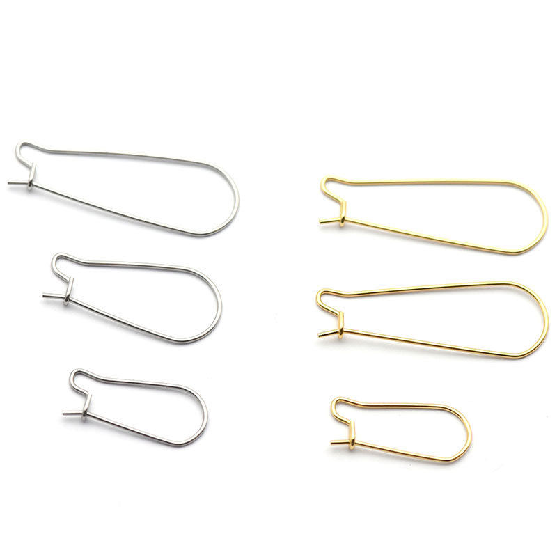 Various Size Stainless Steel Earring Hook Clasps (pack of 200)