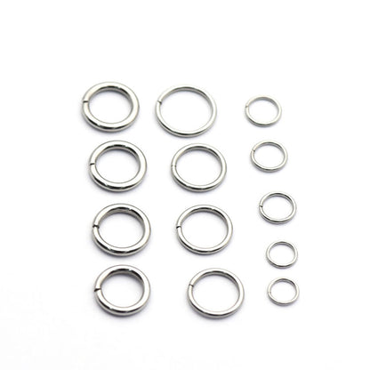 2-30mm Round Stainless Steel Closed Jump Rings ( pk of 200)