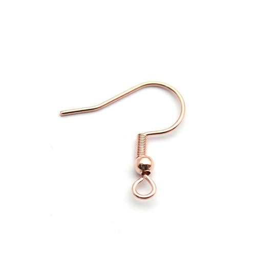 Various colors Stainless Steel Earring findings Earring hooks with srping and bead (pack of 200)