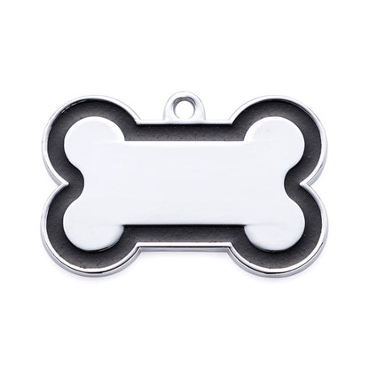 Zinc Alloy Enamel Engravable Bone Dog Tags / Lot of 10pcs / KT1001