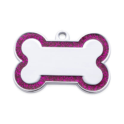 Zinc Alloy Enamel Engravable Bone Dog Tags / Lot of 10pcs / KT1001