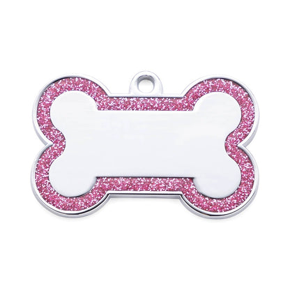 Zinc Alloy Enamel Engravable Bone Dog Tags / Lot of 10pcs / KT1001