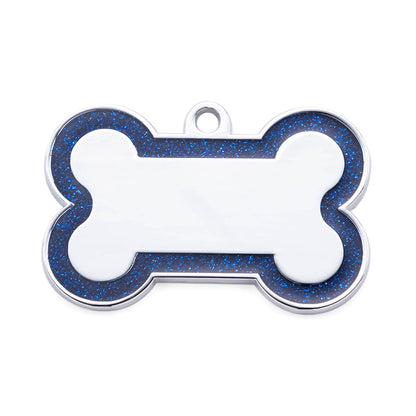 Zinc Alloy Enamel Engravable Bone Dog Tags / Lot of 10pcs / KT1001